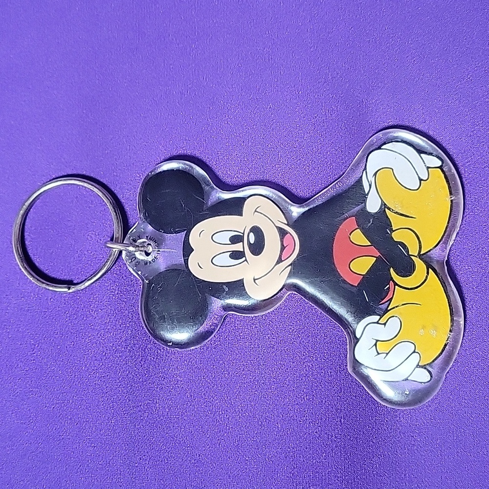 Mickey mouse double sided keychain